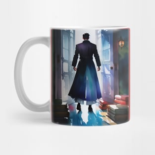 Divine Reverence: Prestige of a Cleric Surrounded by Windows and Books Mug